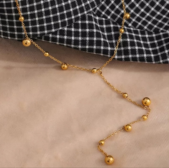 Elegant Bead Long Pendant Necklace - Picture 2 of 6